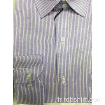 Chemise business teinte en fil sur mesure